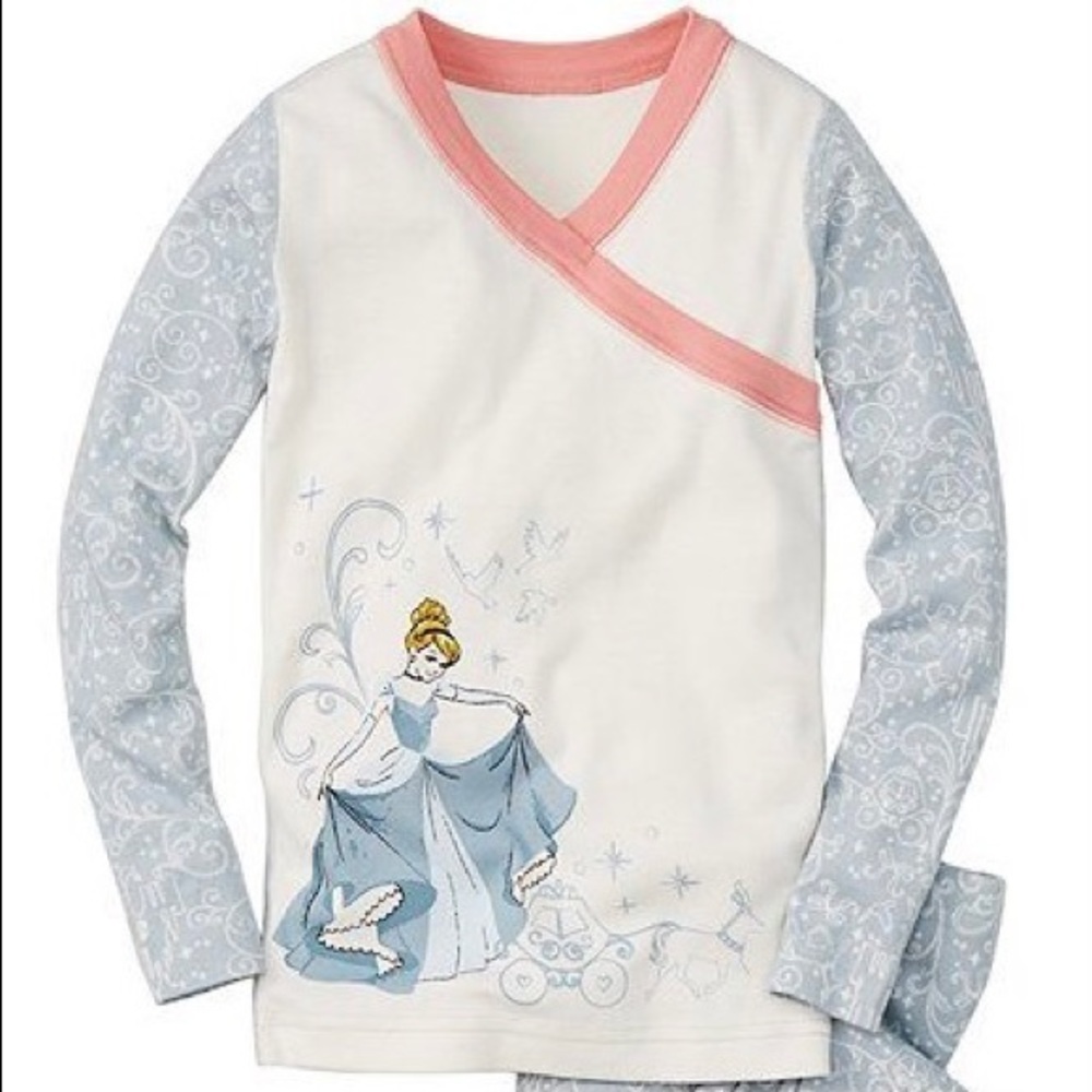 Hanna Andersson X Disney Cinderella Long John Pajama Top Size 14